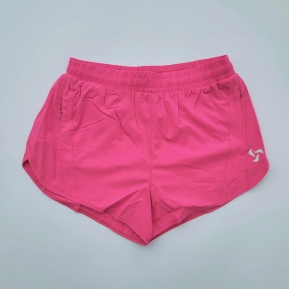 Pedigree FreeRUN High Waist Lined Shorts with Zipper Pockets | Pink - Picture 1 of 8